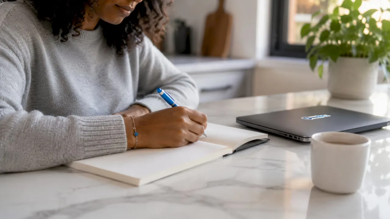 Des mains prennent des notes sur les fondements juridiques des données RH.