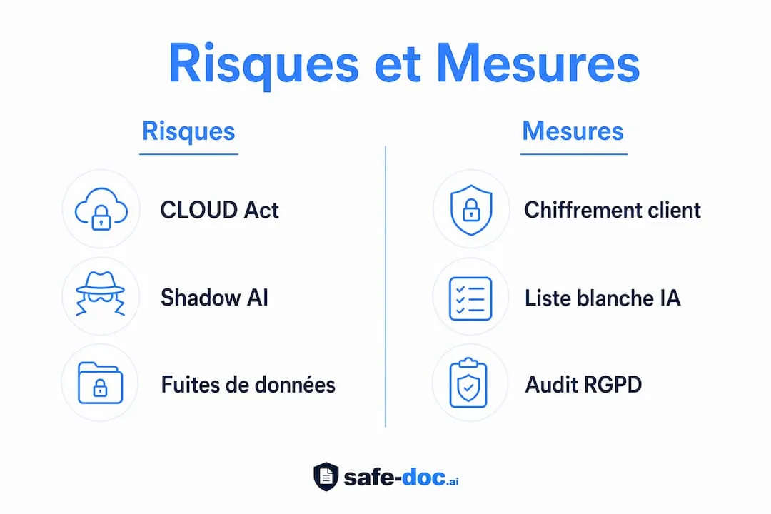 Infographie : panorama des risques juridiques liés au cloud et des solutions pour s’en prémunir