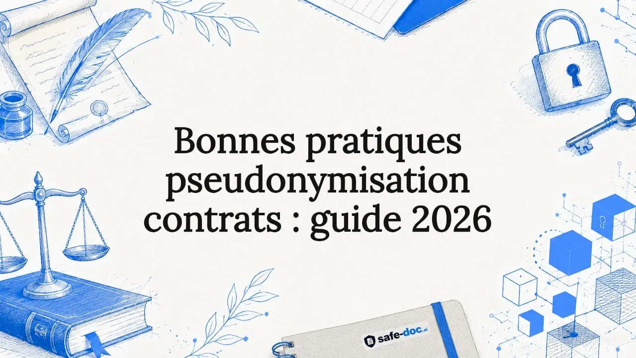 Cartouche juridique illustré mettant en avant des symboles liés à la protection des données personnelles