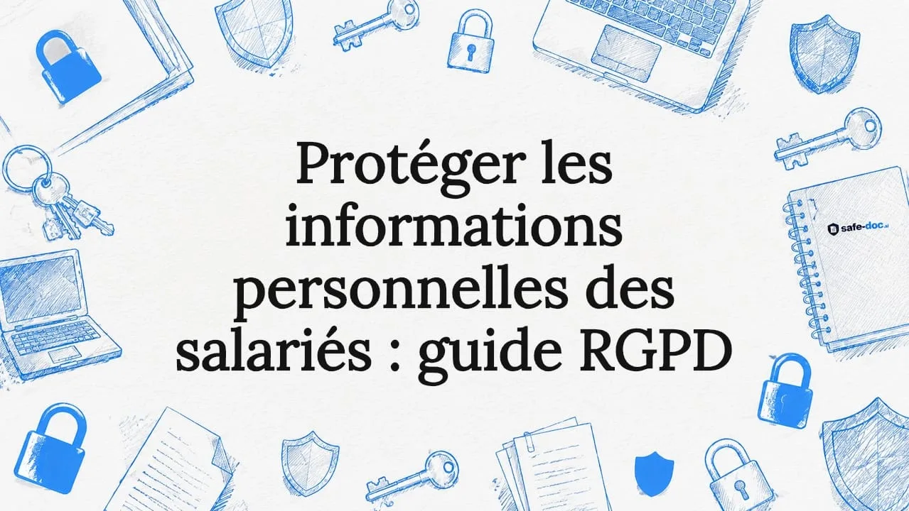 Visuel décoratif mettant en valeur le titre de l’article consacré au RGPD