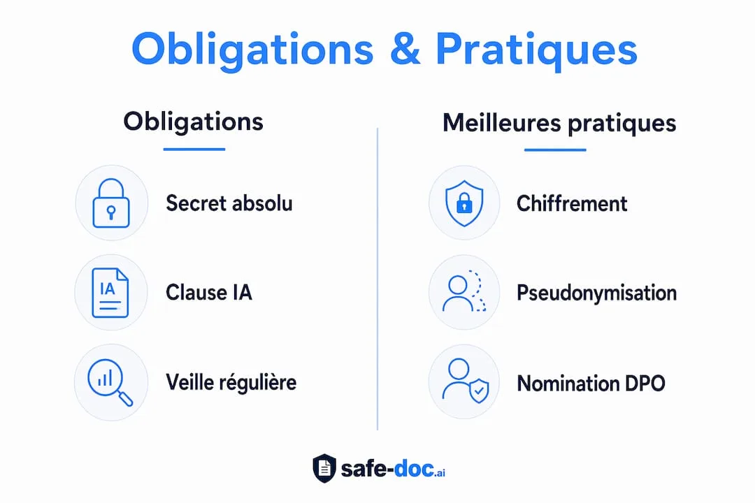 Infographie : les incontournables de la confidentialité numérique, entre obligations légales et bonnes pratiques