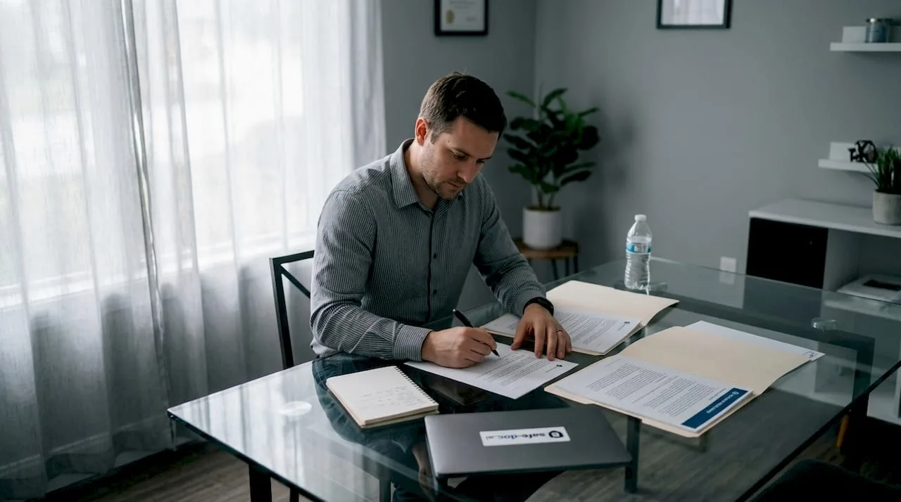 A consultant reviewing security documentation