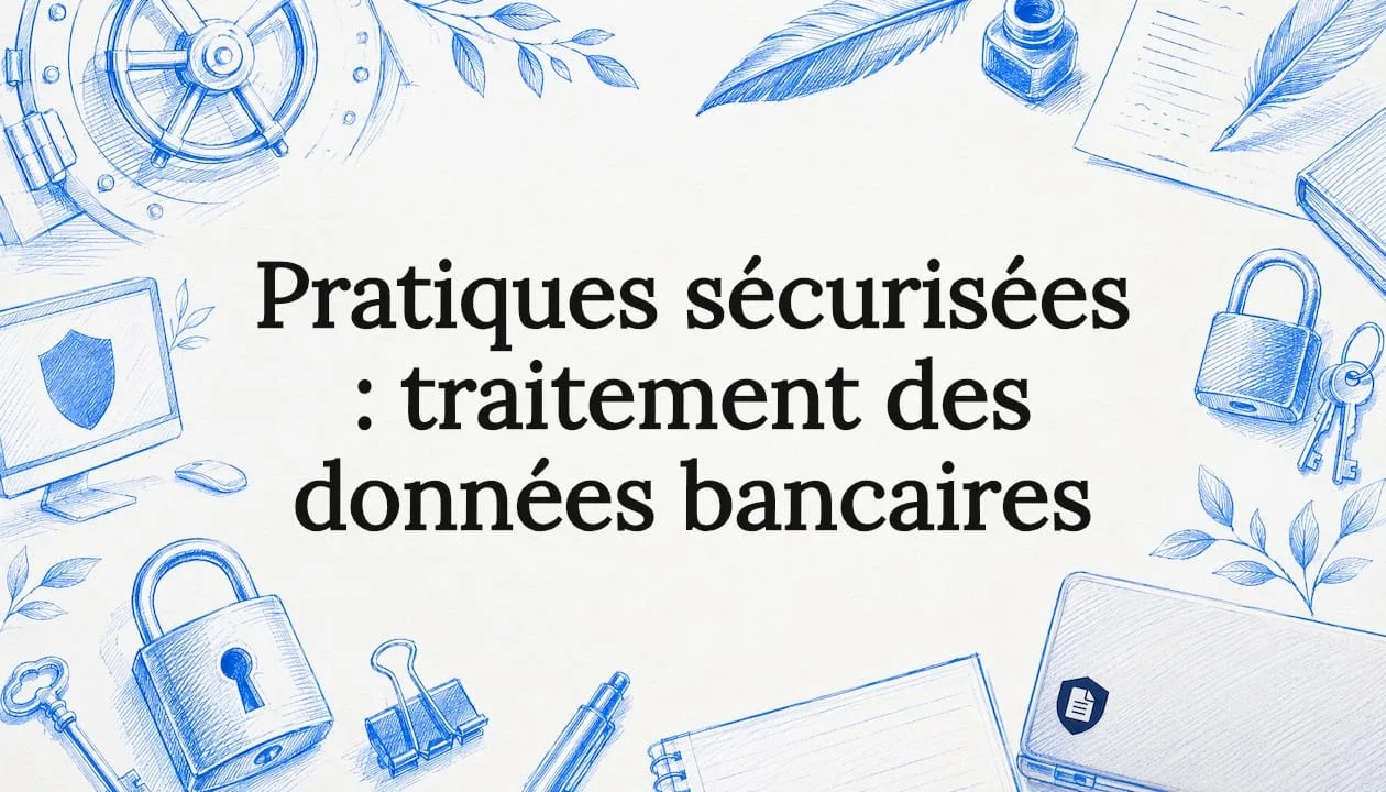 Visuel d’introduction mettant en scène des éléments illustrant la sécurité bancaire