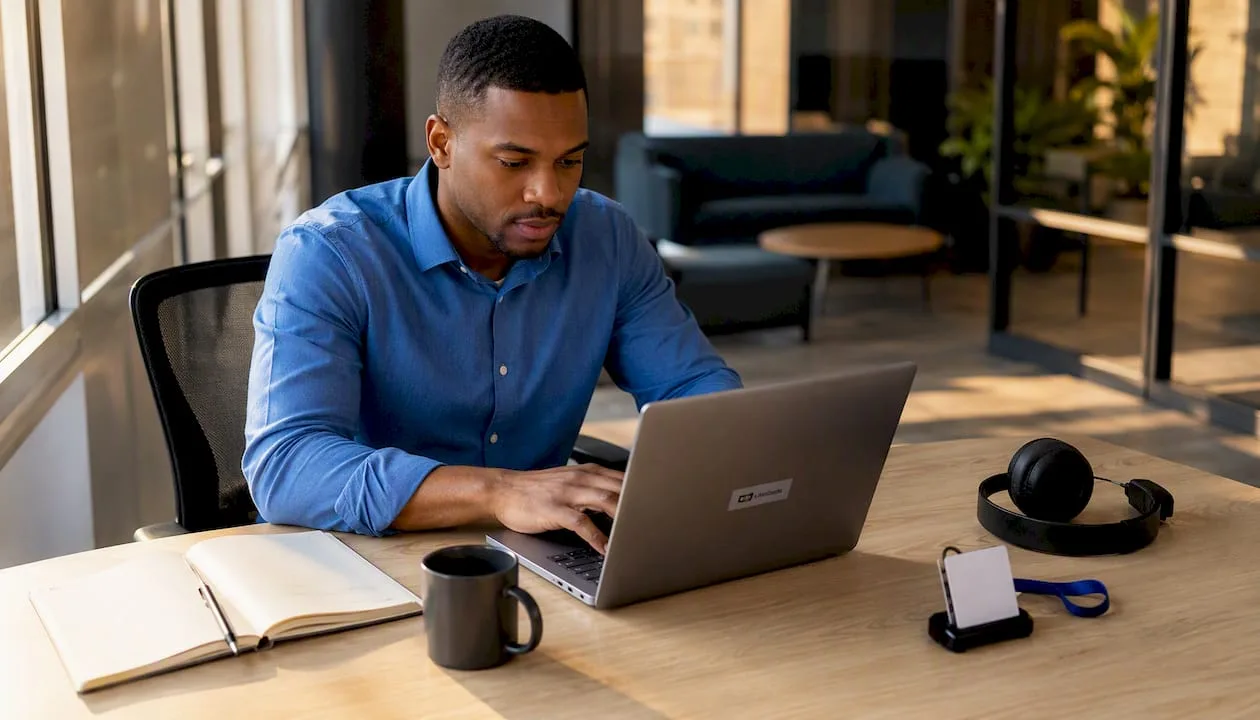 Professional configuring secure home workstation